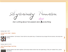 Tablet Screenshot of life-syariniey.blogspot.com