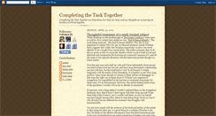 Desktop Screenshot of completingthetask.blogspot.com