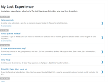 Tablet Screenshot of mylostexperience.blogspot.com