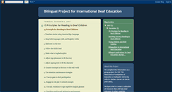 Desktop Screenshot of deafbilingualproject.blogspot.com