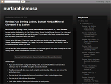 Tablet Screenshot of nurfarahinmusa.blogspot.com