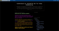 Desktop Screenshot of consigueelsecretodetuvidaperfecta.blogspot.com