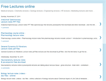 Tablet Screenshot of freelecturesonline.blogspot.com