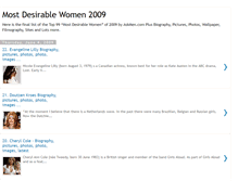 Tablet Screenshot of most-desirable-women.blogspot.com