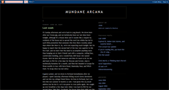 Desktop Screenshot of mundanearcana.blogspot.com