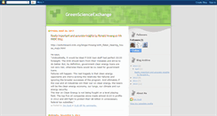Desktop Screenshot of greenscienceexchange.blogspot.com