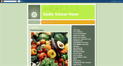 Desktop Screenshot of bodyknowhow.blogspot.com