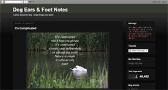 Desktop Screenshot of dogearsandfootnotes.blogspot.com