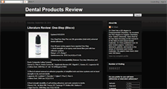 Desktop Screenshot of dentalproductsreview.blogspot.com