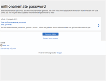Tablet Screenshot of millionairemate.blogspot.com