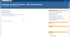 Desktop Screenshot of kerjakosong-ptek-careers.blogspot.com