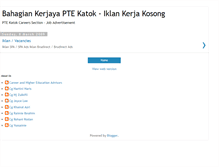 Tablet Screenshot of kerjakosong-ptek-careers.blogspot.com