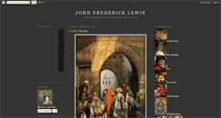 Desktop Screenshot of john-frederick-lewis.blogspot.com