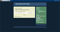 Desktop Screenshot of networkingisnotselling.blogspot.com