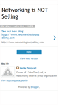 Mobile Screenshot of networkingisnotselling.blogspot.com