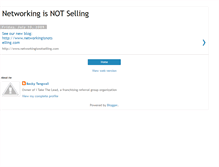 Tablet Screenshot of networkingisnotselling.blogspot.com