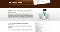 Desktop Screenshot of beasavvywriter.blogspot.com