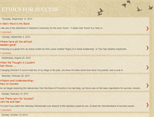 Tablet Screenshot of ethicsforsuccess.blogspot.com