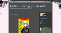 Desktop Screenshot of entrenuncayquiensabe.blogspot.com
