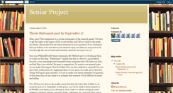 Desktop Screenshot of brownseniorproject2012.blogspot.com