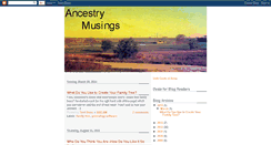 Desktop Screenshot of ancestrymusings.blogspot.com