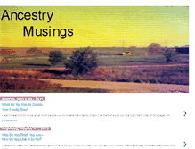 Tablet Screenshot of ancestrymusings.blogspot.com
