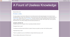 Desktop Screenshot of afountofuselessknowledge.blogspot.com