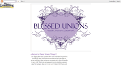 Desktop Screenshot of blessedunionsbrides.blogspot.com