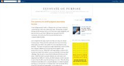 Desktop Screenshot of innovateonpurpose.blogspot.com