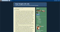 Desktop Screenshot of juliadeepthought.blogspot.com