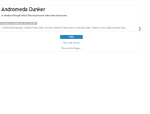 Tablet Screenshot of andromedadunker.blogspot.com