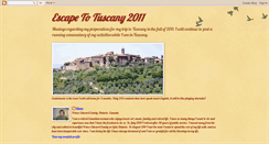 Desktop Screenshot of escapetotuscany2011.blogspot.com