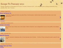 Tablet Screenshot of escapetotuscany2011.blogspot.com