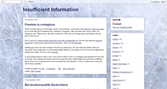 Desktop Screenshot of insufficientinformation.blogspot.com