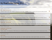 Tablet Screenshot of myroadtothegames2012.blogspot.com