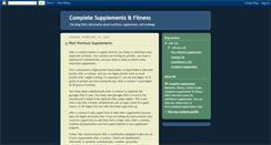 Desktop Screenshot of completesupplements.blogspot.com