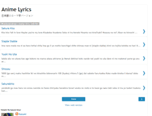 Tablet Screenshot of myanimelyrics.blogspot.com