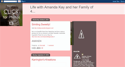 Desktop Screenshot of lifewithamandakay.blogspot.com