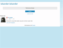 Tablet Screenshot of iskander-iskander.blogspot.com