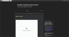 Desktop Screenshot of hundredyearshence.blogspot.com
