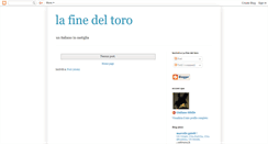 Desktop Screenshot of lafinedeltoro.blogspot.com