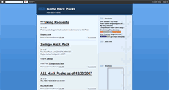 Desktop Screenshot of gamehackpacks.blogspot.com