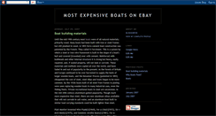 Desktop Screenshot of most-expensive-boats.blogspot.com
