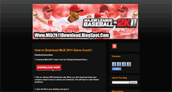 Desktop Screenshot of mlb2k11download.blogspot.com