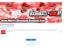 Tablet Screenshot of mlb2k11download.blogspot.com