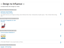 Tablet Screenshot of designtoinfluence.blogspot.com