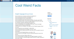 Desktop Screenshot of coolweirdfacts.blogspot.com