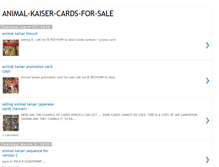 Tablet Screenshot of animal-kaiser-cards-for-sale.blogspot.com