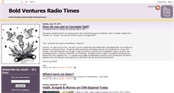 Desktop Screenshot of boldventuresradio.blogspot.com