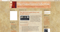 Desktop Screenshot of conservativelibertine.blogspot.com